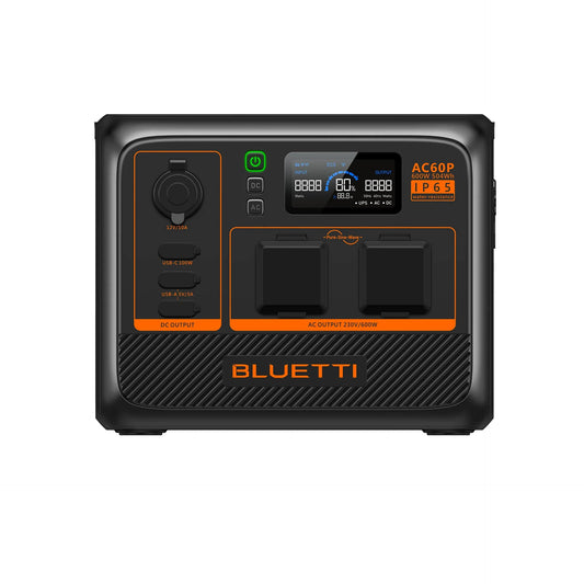 BLUETTI AC60P 600W IP65 Water-Resistant 504Wh Portable Power Station